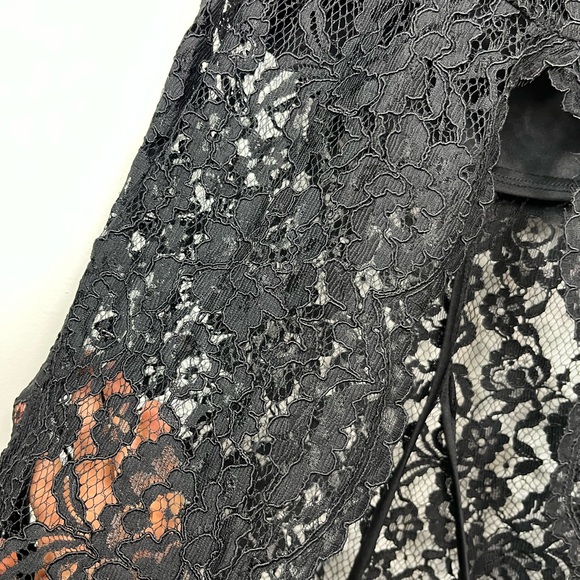 Le Chateau Black Lace Strapless Prom Dress Sz M - Picture 8 of 16